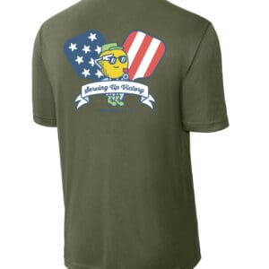 USA Military Pickleball Endurance Shirt - Olive Green