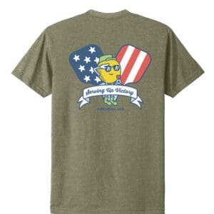 USA Military Pickleball Short Sleeve Crew - Olive Green